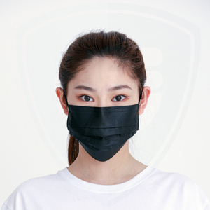 Masque facial jetable respirant réglable confortable à 3 couches noir