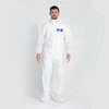 Capuche attachée par vêtements de travail protecteurs jetables blancs de peinture de jet de sécurité